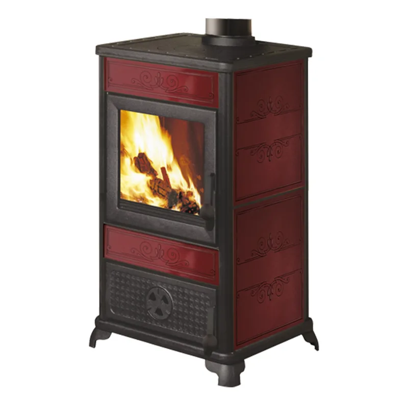 EK63 Fancy Evo Poêle à bois céramique bordeaux