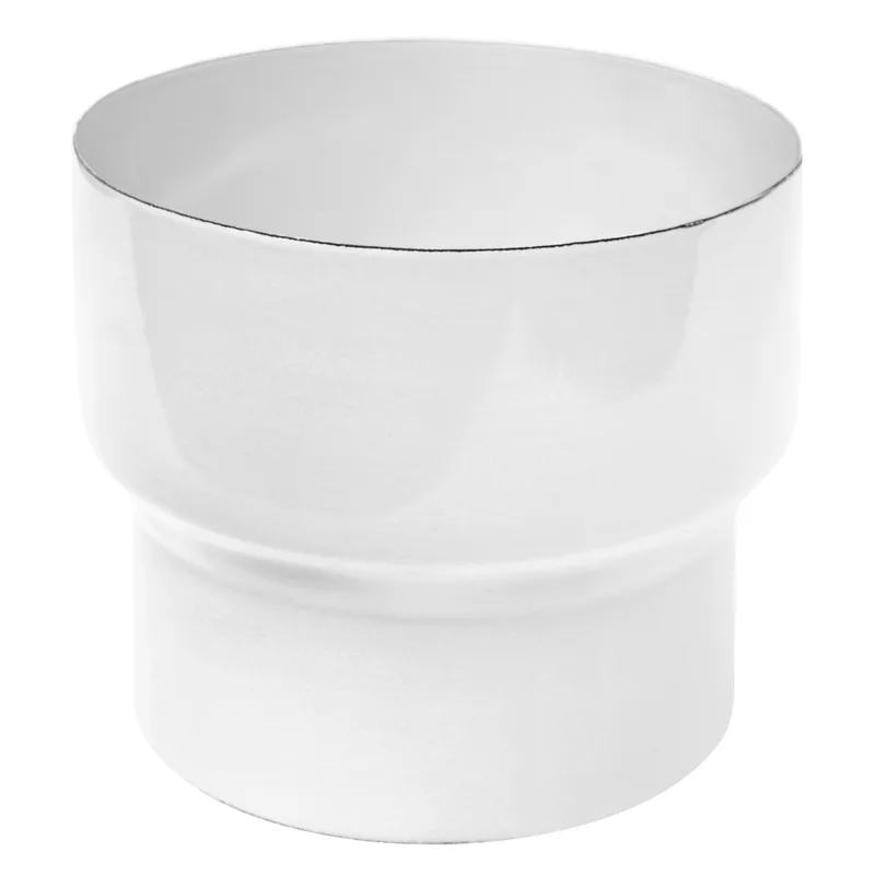 Réduction de tuyau de poêle / conduit de fumée émaillé Raik 150mm - 120mm Blanc