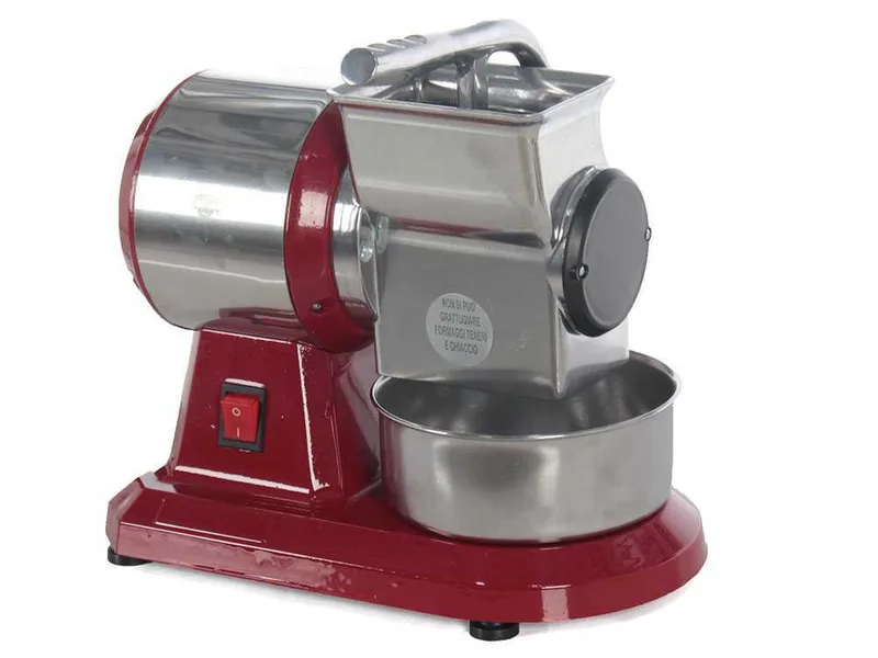 Agrieuro Top Line Basic Red Vintage - Râpe électrique de table - en aluminium moulé sous pression - 350W