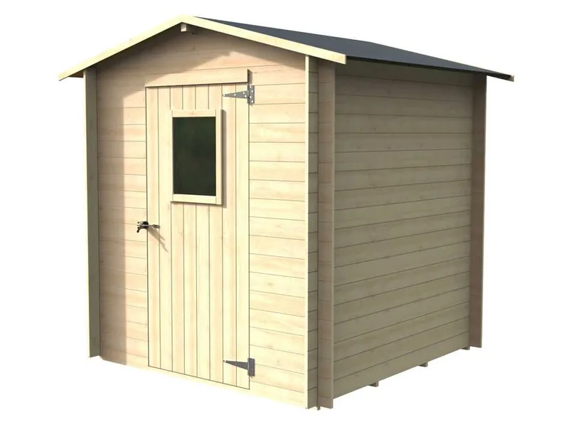 Alce Regis 198x198 - Abri de jardin en bois - Avec fenêtre frontale - 198x198x216 cm