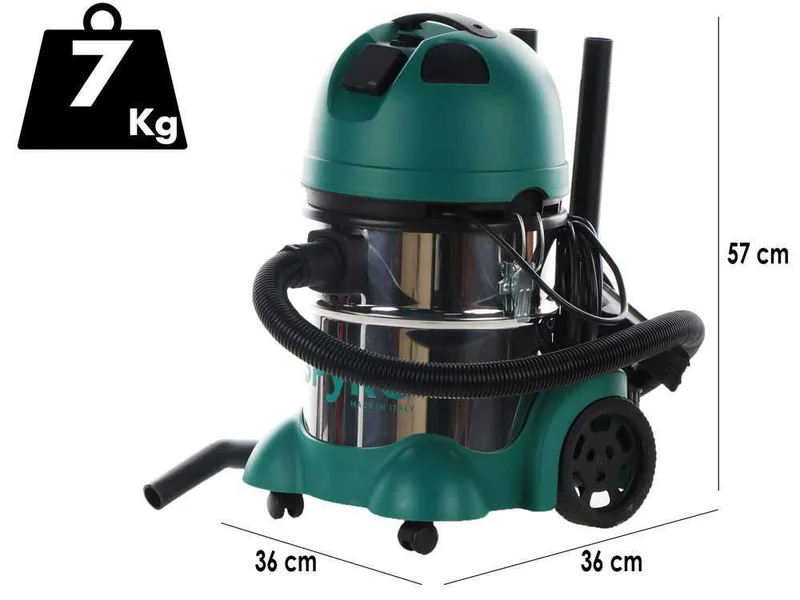 Spyro Wet & Dry 20 INOX Plus - Aspirateur solides et liquides - Capacité 20 L - 1200 W