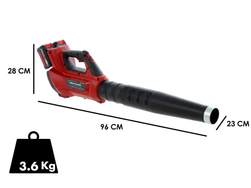 Souffleur à feuilles à batterie turbo Einhell ge-lb 36/210 Li e - 2x 18V 5.2Ah
