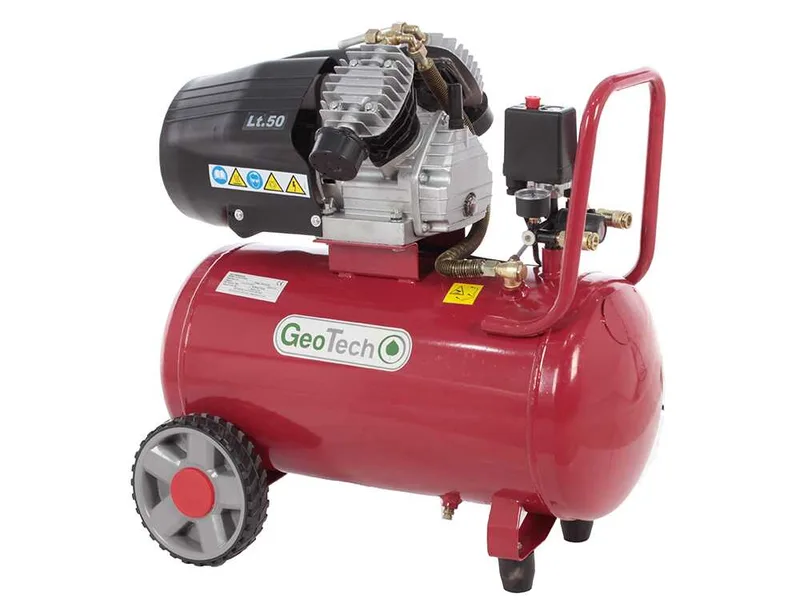 GeoTech AC50-10-30VC - Compresseur électrique 50 L air comprimé - Moteur 3 CV