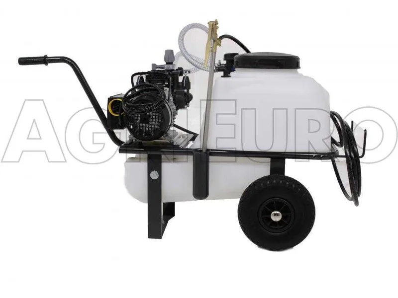Groupe motopompe de pulvérisation Comet MC 20/20 - moteur électrique monophasé sur chariot avec cuve 50 l