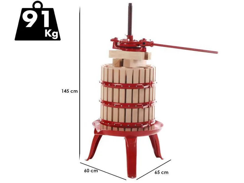 Baesso Torchio 45 - Pressoir à raisin manuel - 95 lt