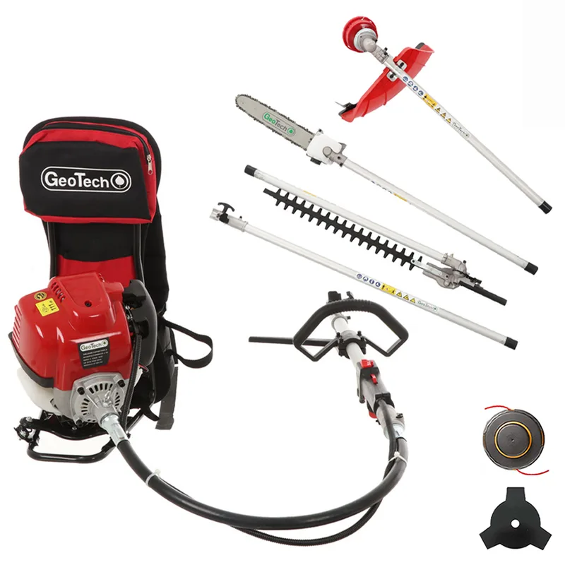 GeoTech GT-4 36 BP - Débroussailleuse multifonction thermique à dos à essence 4 temps