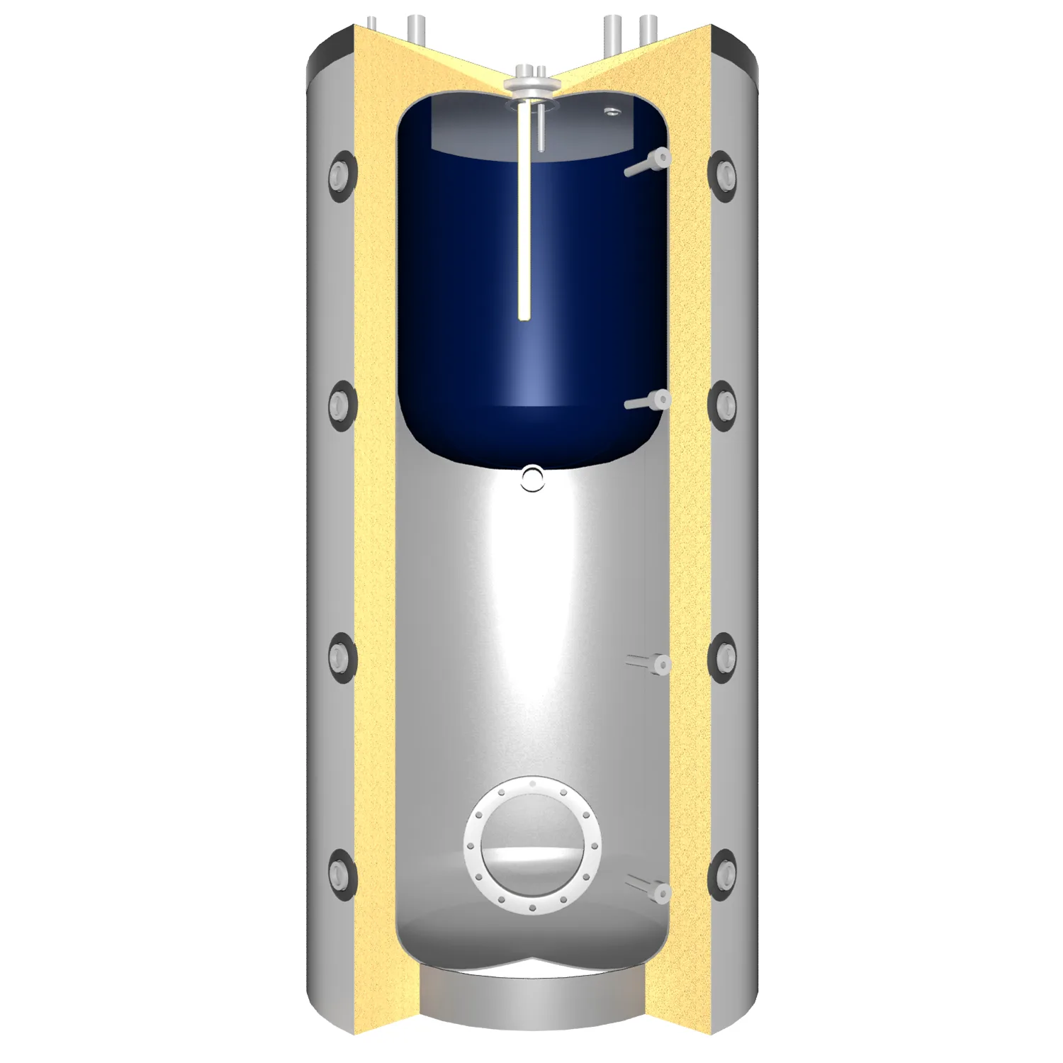 Ballon tampon THKE/F 1500 (1501 litres) avec eau sanitaire