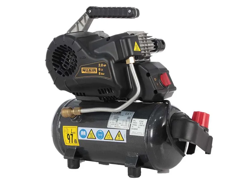 Nuair FU 227/8/6E - Compresseur d'air électrique compact portatif - Moteur 2 CV - 6 Litres