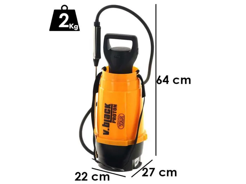 Pulvérisateur à bandoulière à batterie Volpi v.black proton 7lt - Réservoir de 7 litres