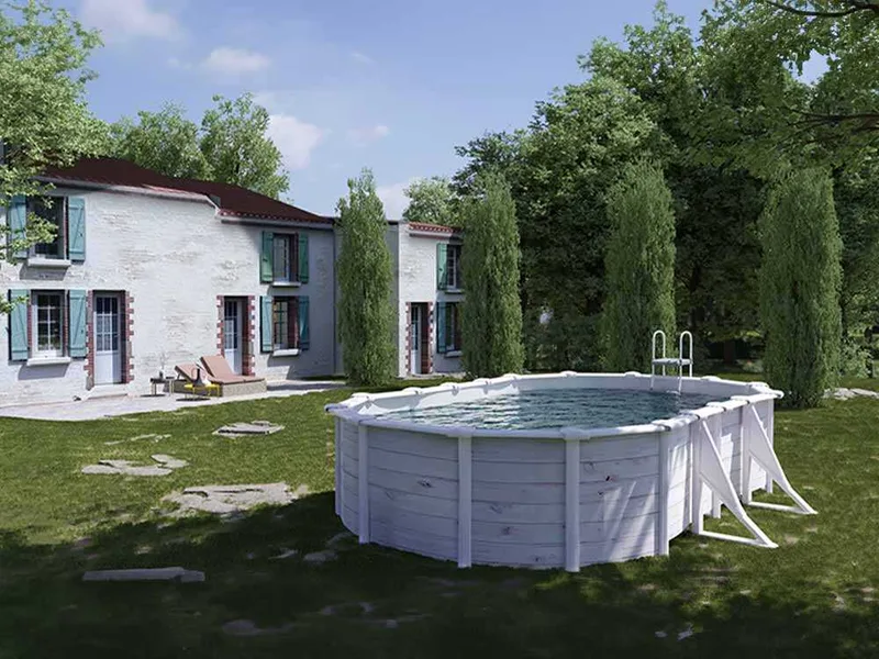 Gre Finlandia Ovale 610x375x120cm - Piscine hors-sol en acier