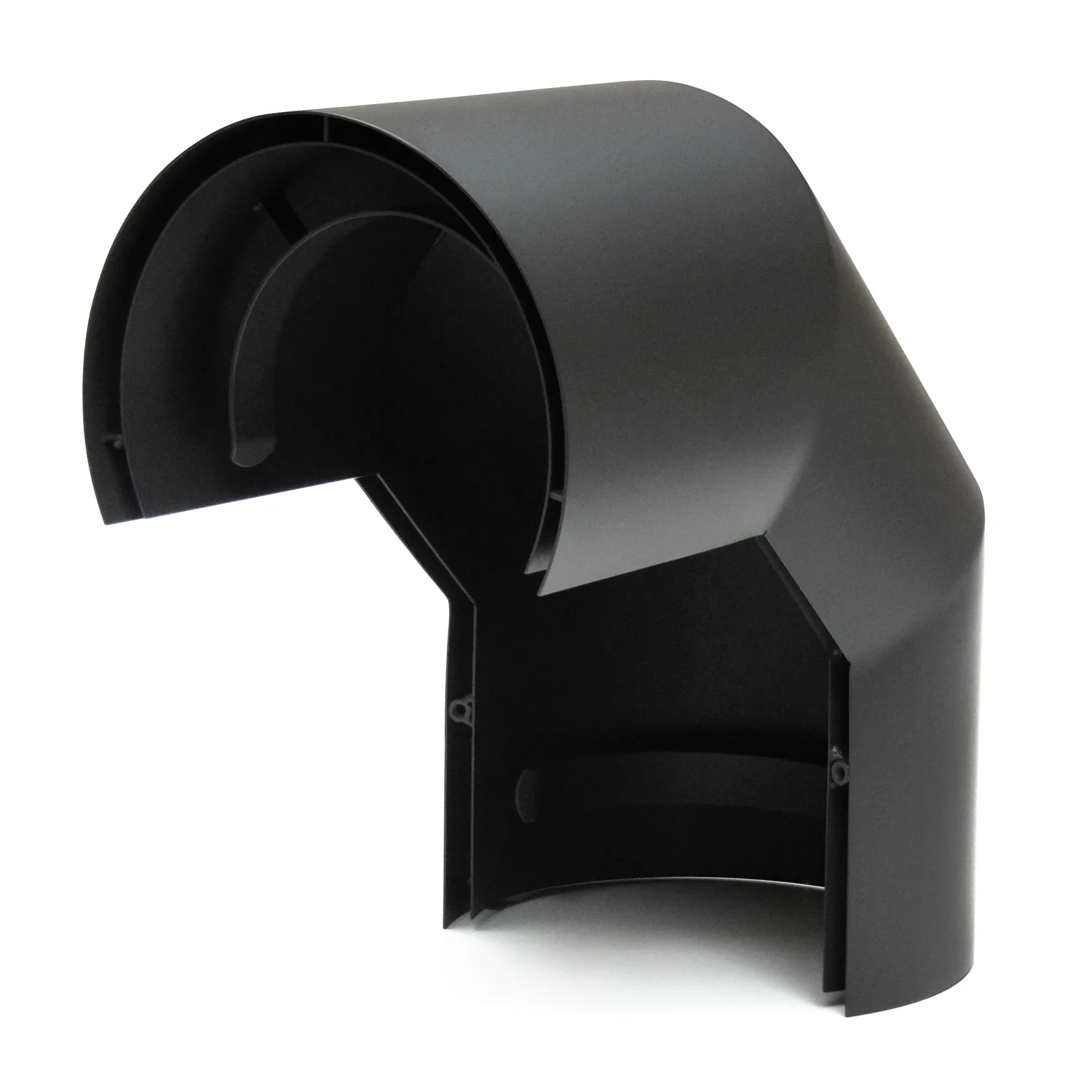 Thermoschild 120mm noir double pour coude en 3 parties 90° pour tuyau de fumée / conduit de fumée