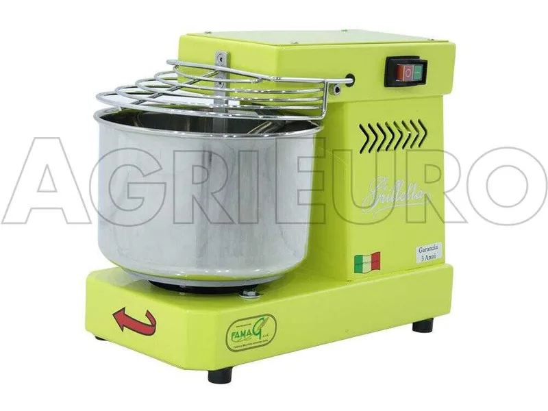 Pétrin électrique à spirale - Famag Grilletta IM 5 Color - Jaune 5 kg - 8 L
