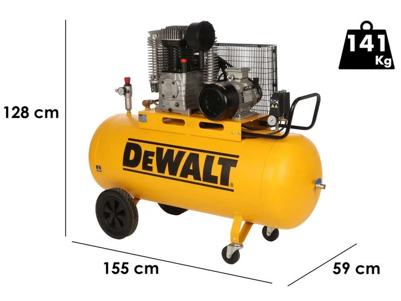 DeWalt DXCMB55T271HCE - Compresseur d'air électrique triphasé à courroie - Moteur 5,5 CV – 270 L