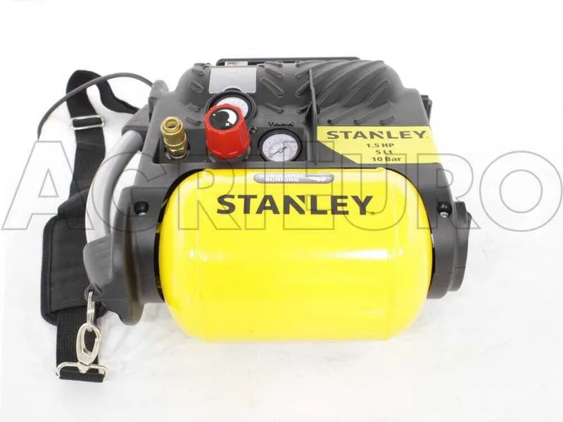 Stanley DN 200/10/5 - Compresseur d'air électrique portatif monophasé, oil-less - Moteur 1.5 CV - 5 L