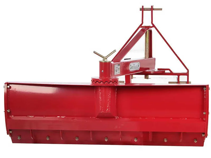 Niveleuse pour tracteur GeoTech DL120 à rotation lame 360° et Bras orientable