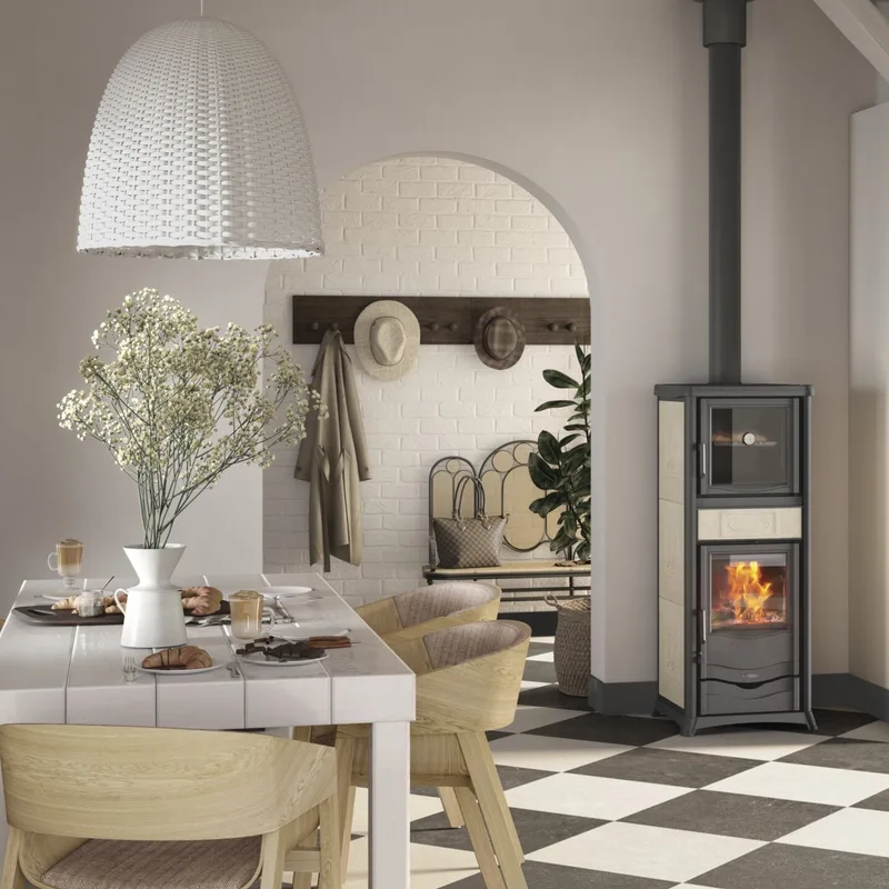 La Nordica ROSSELLA PLUS FORNO.165 céramique - Panna poêle à bois