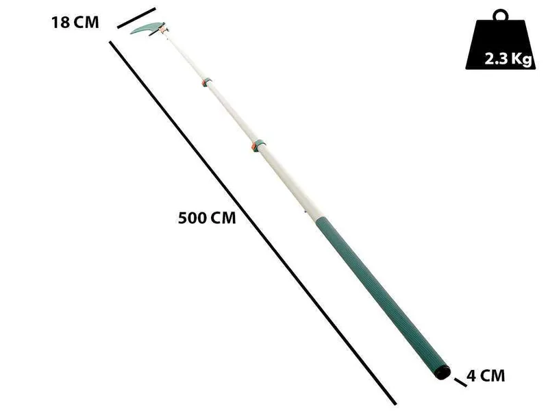 GeoTech STP-500 - Scie de jardin sur perche - 240-500cm