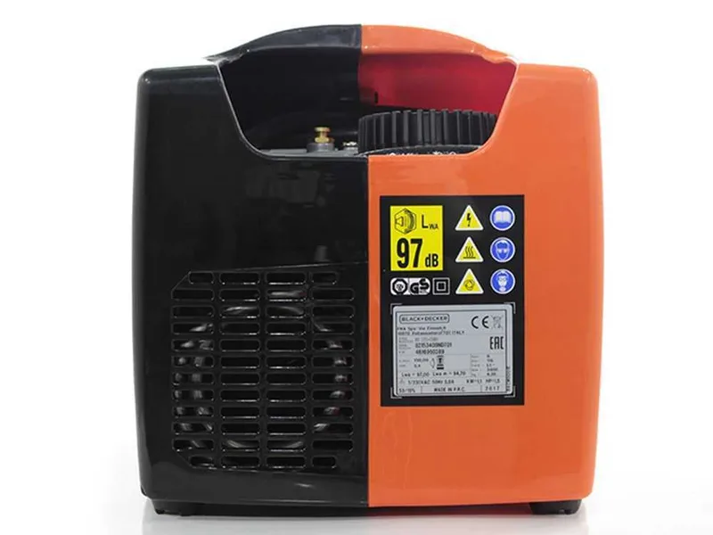 Black & Decker BD195 Cubo - Compresseur d'air électrique portatif monophasé, oil-less - Moteur 1.5 CV