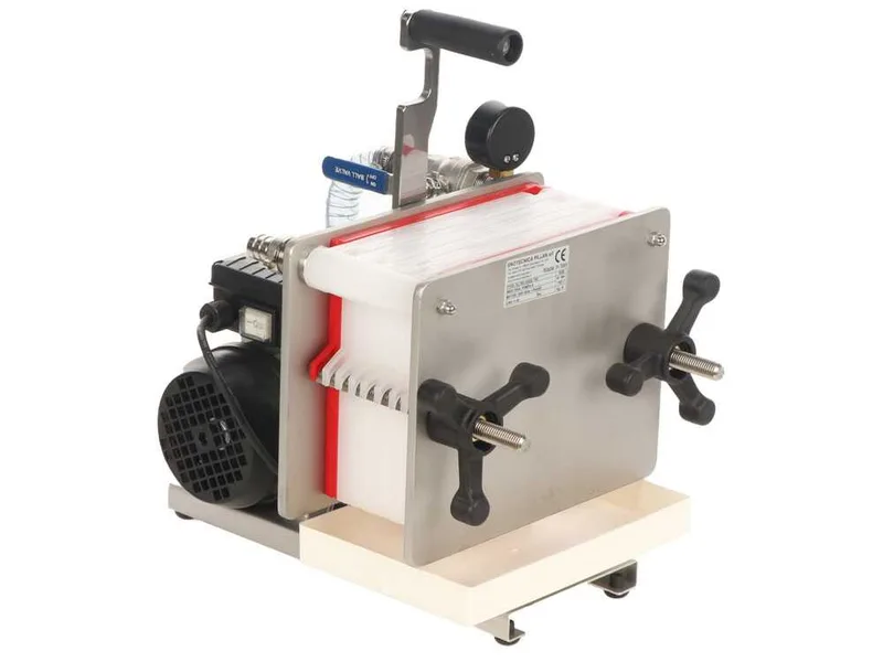 Enotecnica Pillan FC8 - Filtre à vin professionnel pour 8 cartons 20x20 cm - Châssis INOX et pompe NOVAX
