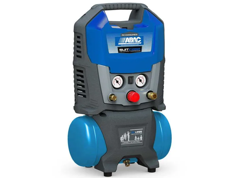 Abac suitcase - Compresseur d'air électrique portatif monophasé, oil-less - Motore 1.5 CV - 6 L