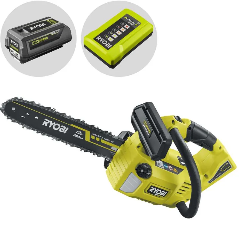 Ryobi RY36THCSX30A-140 - Tronçonneuse électrique d'élagage - 36 V 4 Ah - Guide 30 cm