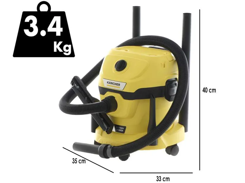 Karcher WD 2-18 - Aspirateur multifonction - Bidon 12 L - 18 V