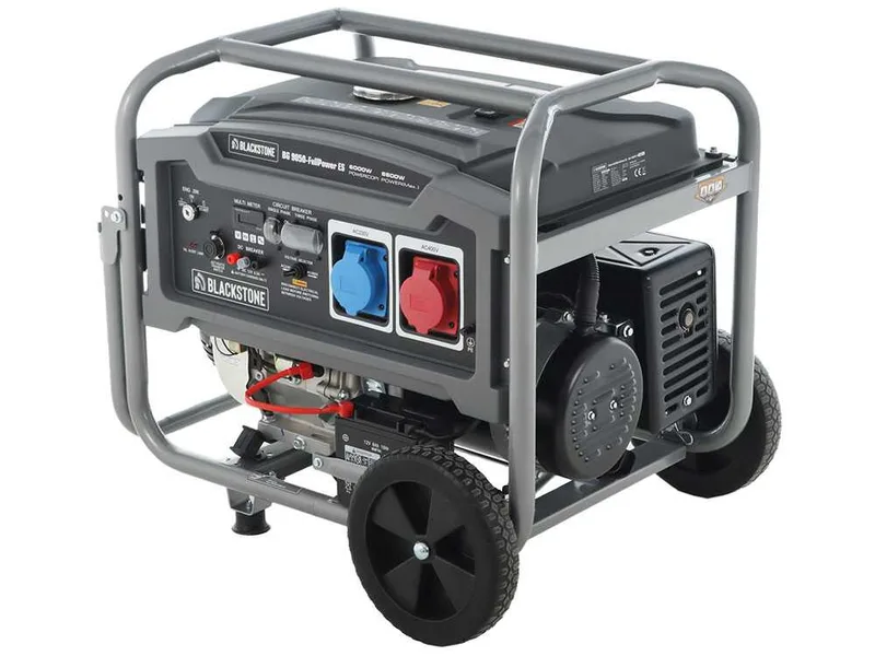BlackStone BG 9050 - Groupe électrogène sur chariot à essence avec AVR 6.6 kW - Continue 6 kW Full-Power + ATS