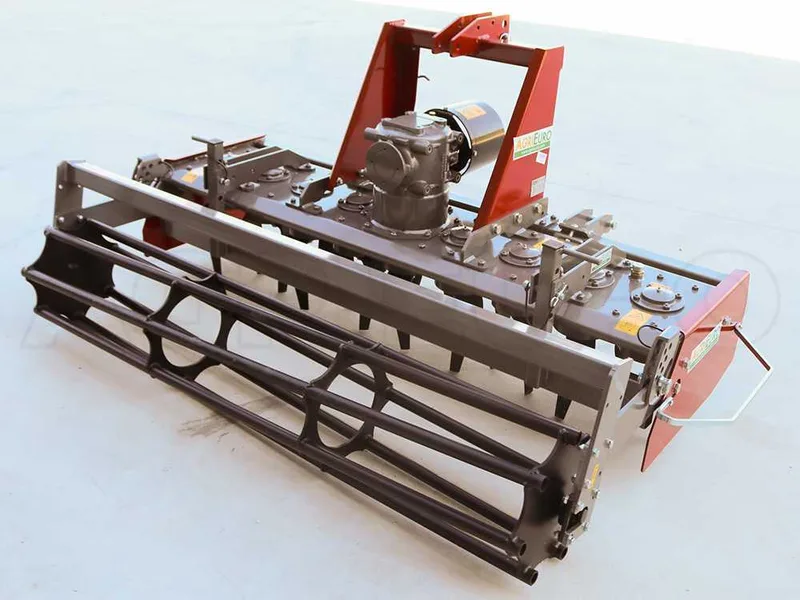 Herse rotative RH190 - largeur de travail 190 cm - 18 lames série médium - Rouleau à cage
