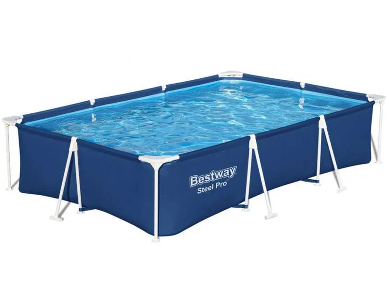 Bestway Steel Pro 56411 - 300x201x66 cm - Piscine hors-sol + Pompe de filtration 16 W