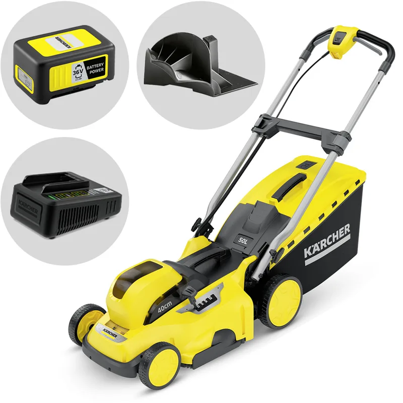 Karcher LMO 36-40 - Tondeuse à gazon électrique à batterie - 36V 2.5 Ah - Coupe 40 cm