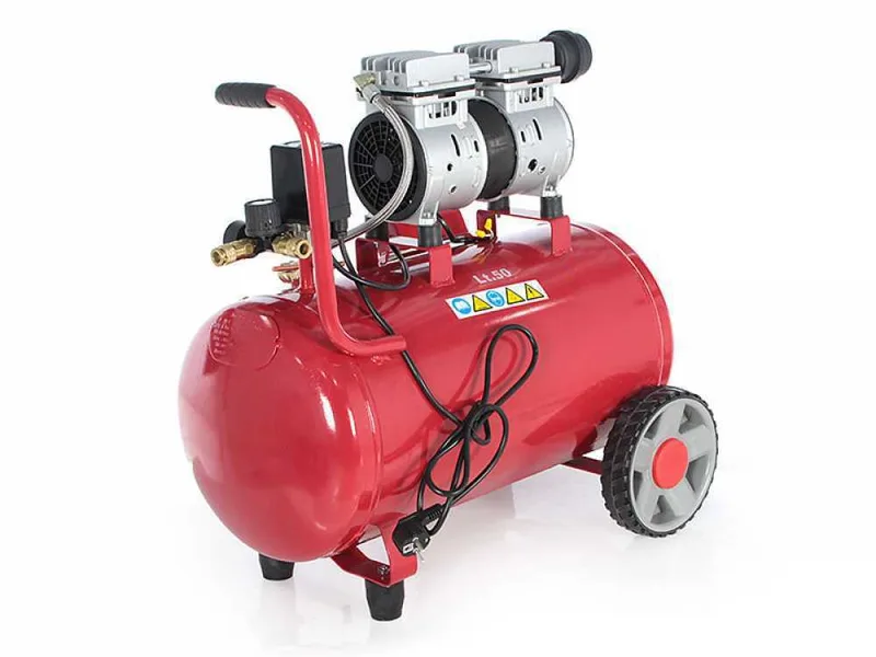 GeoTech S-AC 50.8.10 - Compresseur d'air électrique silencieux 50 L oilless - Moteur 1 CV