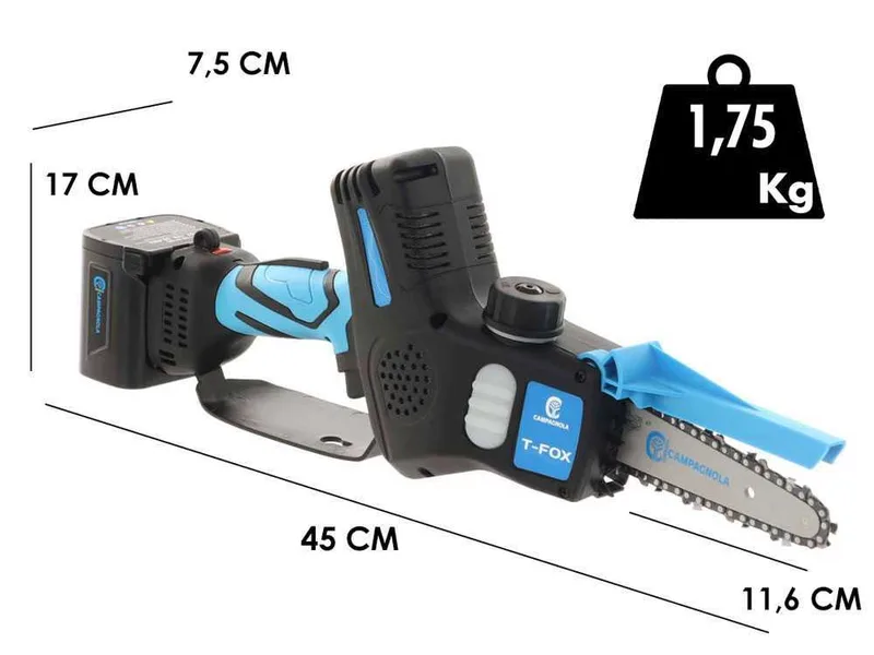 Élagueuse sur batterie Campagnola T-Fox - 2 batteries de 21,6 V - 4 Ah