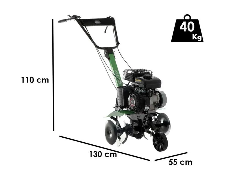 Lampacrescia MGM DL301 - Motobineuse à essence 2,5 CV - Moteur Loncin