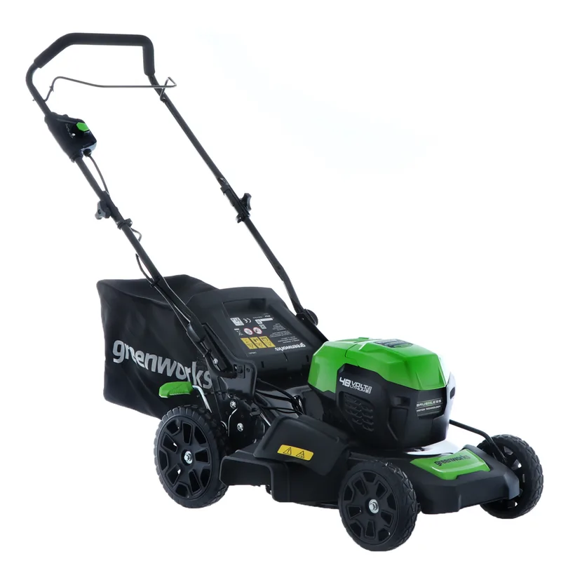 Greenworks GD48LM46 - Tondeuse à gazon à batterie 48V/4Ah - Coupe 46 cm