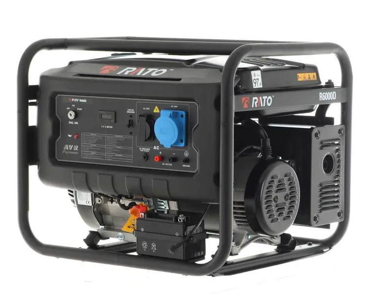 Rato R6000D AVR - Groupe électrogène à essence avec AVR et dém. électrique 6 kW - Continue 5.5 kW Monophasé