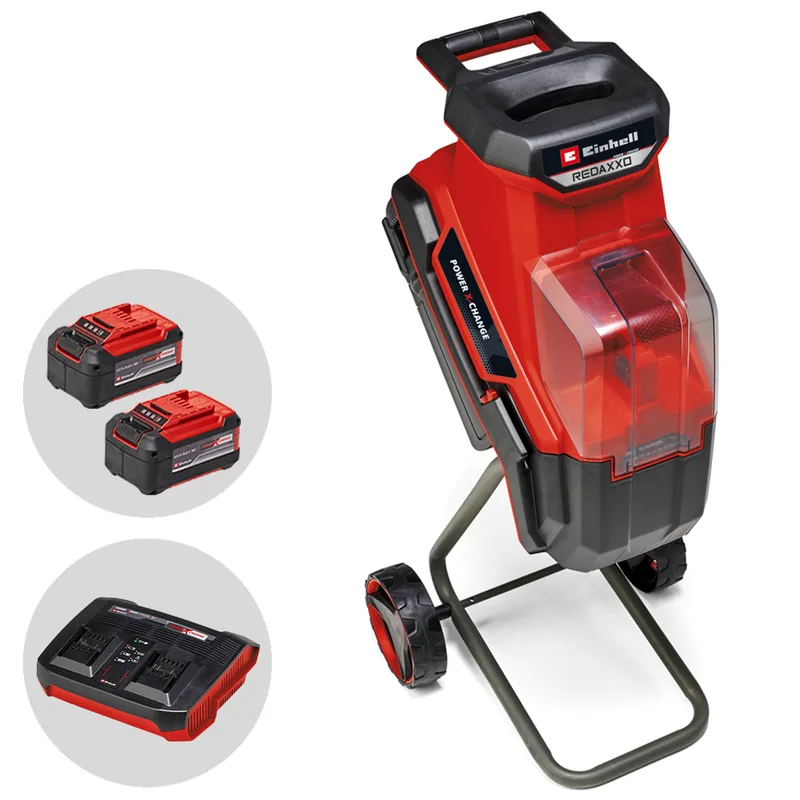 Einhell REDAXXO 36/25 - Broyeur à batterie 36V - avec bac de ramassage - 2x18V/5.2Ah