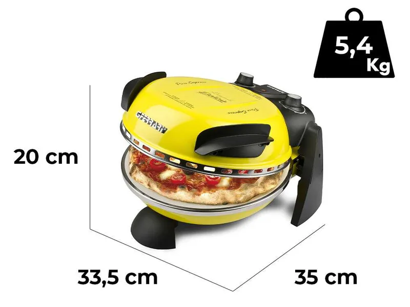 G3 Ferrari Delizia Jaune - Four à pizza électrique - Pierre réfractaire