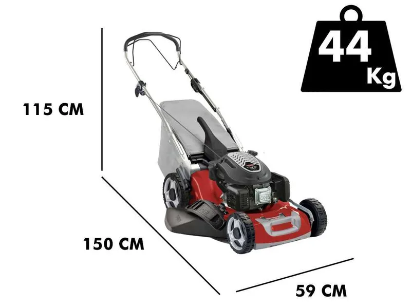 CastelGarden XM 55 S - Tondeuse à gazon thermique tractée - Moteur ST 170 - coupe 53 cm