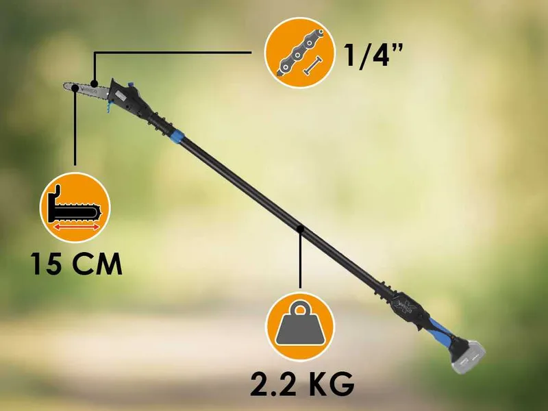 Vesco X180AT - Élagueuse sur perche télescopique à batterie - 180-270 cm - 36 V