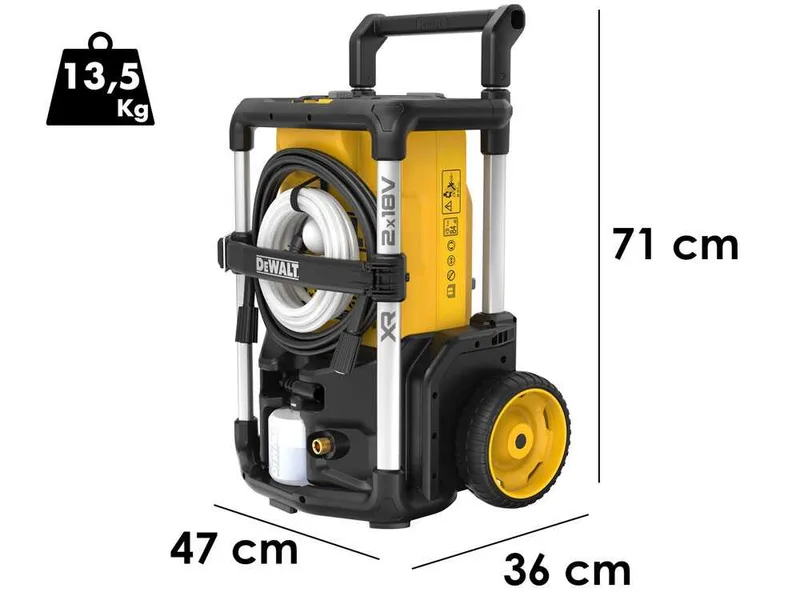 DeWalt DCMPW1600N-XJ - Nettoyeur haute pression à batterie - 110 bar - 5.5 l/min - 2x 18V 5Ah