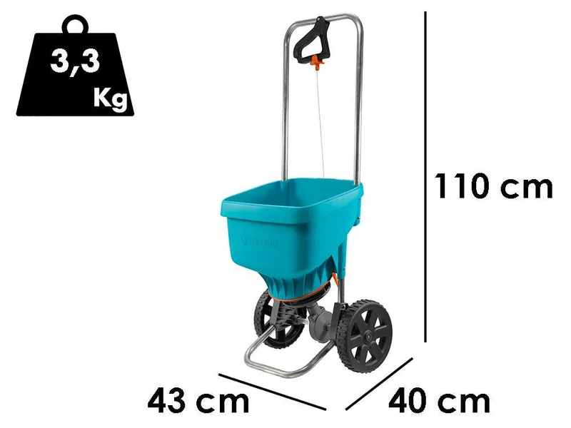Gardena 436-20 - Semoir à poussée manuelle - Épandeur d'engrais - Taille XL