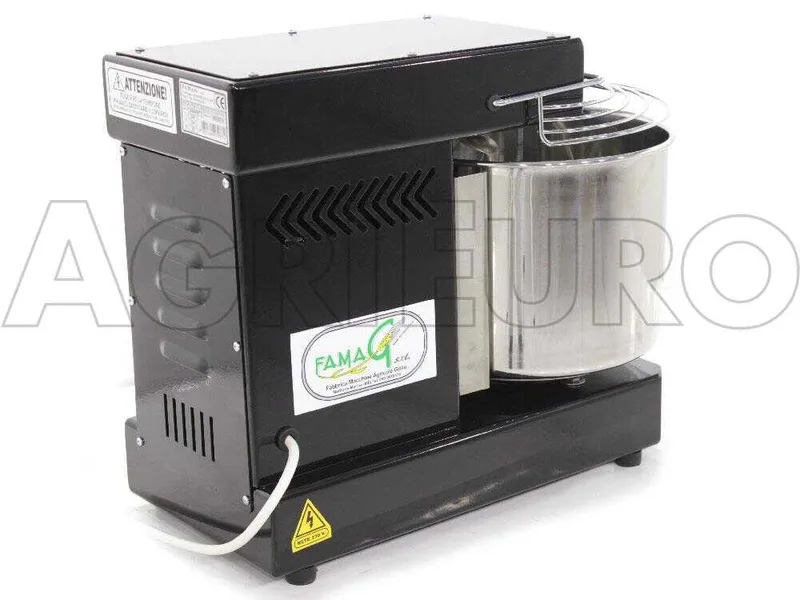 Pétrin à spirale Famag IM 10 à 10 vitesses avec moteur électrique - 10 Kg - Noir