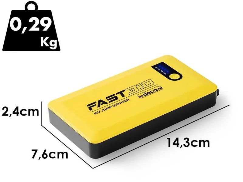 Deca Fast 310 - Démarreur portable multifonction - Batterie externe - 12 V