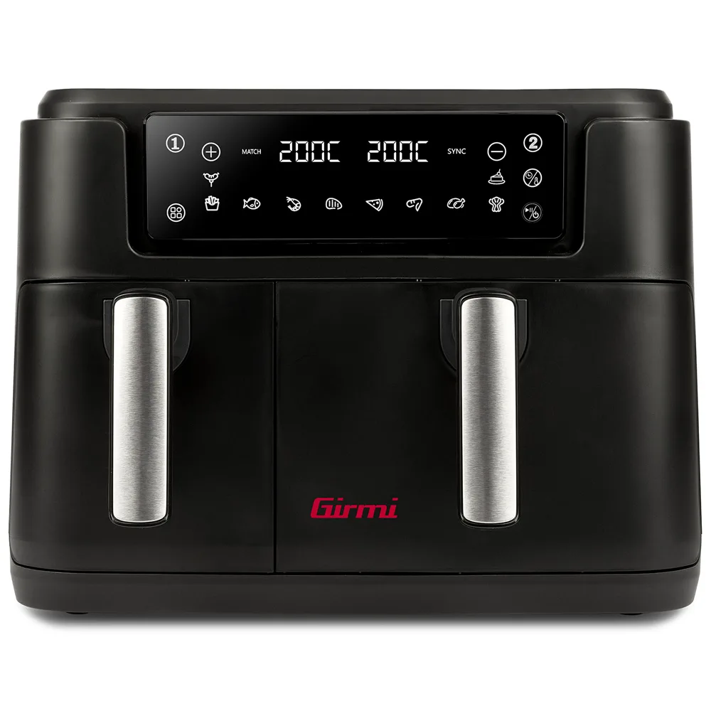 Girmi FG26 Ecofrit Bis - Friteuse à air avec double bac numérique 9 L