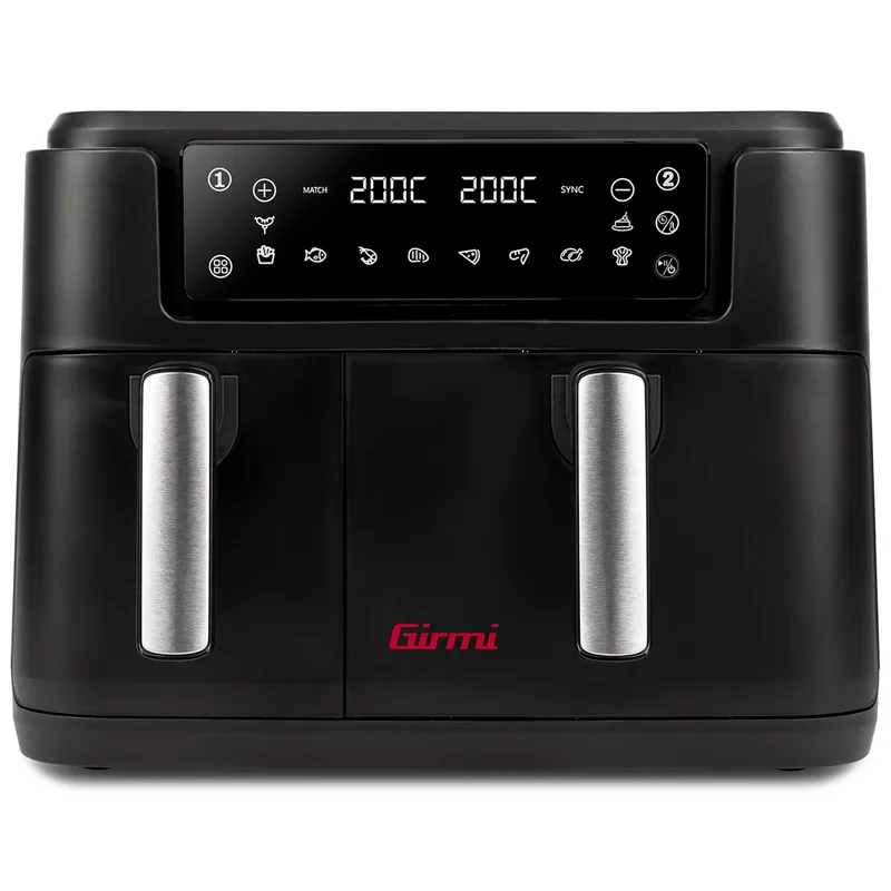 Girmi FG26 Ecofrit Bis - Friteuse à air avec double bac numérique 9 L