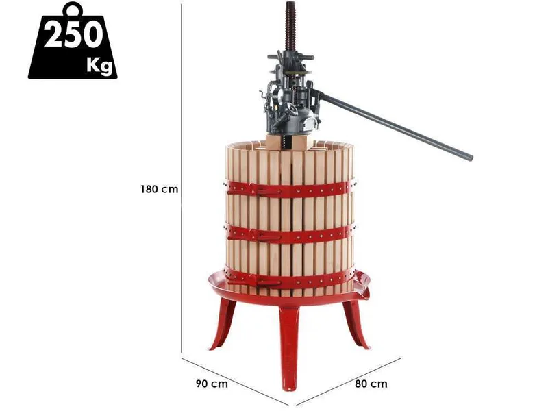 Baesso Torchio 50 - Pressoir à raisin hydraulique - 127 lt