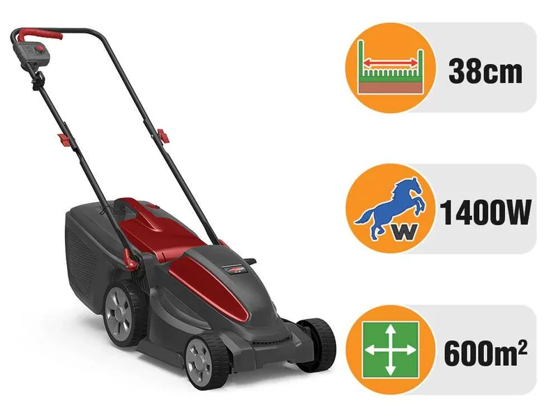 Castelgarden XE 40 - Tondeuse à gazon électrique - 1400W - Coupe 38 cm