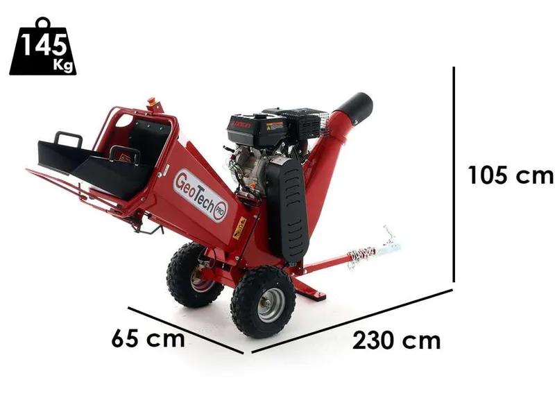 GeoTech Pro PCS 90 L - Broyeur thermique professionnel - Moteur Loncin G270F