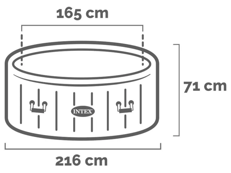 Intex Ronde Greywood Deluxe 28442EX - Ø 216 x 71 cm - Spa gonflable à hydromassage