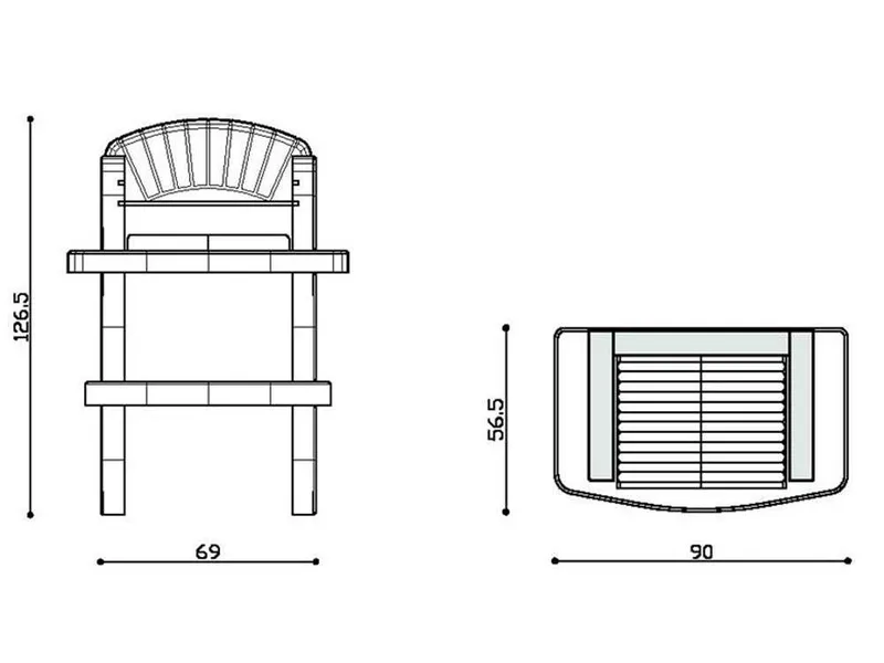 Linea VZ Modena - Barbecue à bois et charbon en maçonnerie